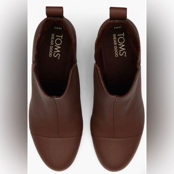 Toms Dressy Leather Everly Cutout Ankle Boot Bootie Shoes Size 11 - Picture 11 of 13